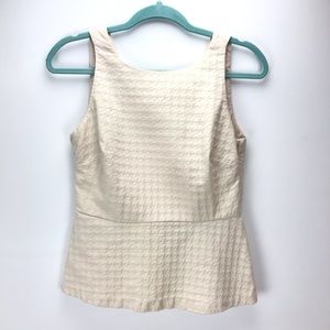 Banana Republic Cream Peplum Top Size 4P